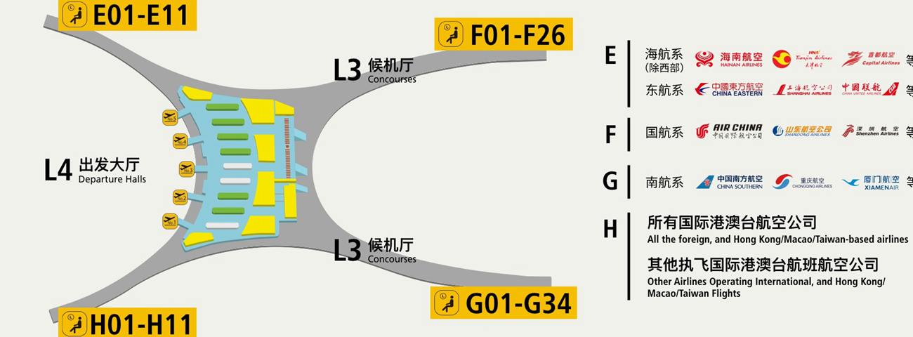 Chongqing Jiangbei Airport terminal 3 plan, layout Map, CKG airport