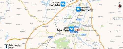 Guilin Liangjiang Airport map, KWL Airport map