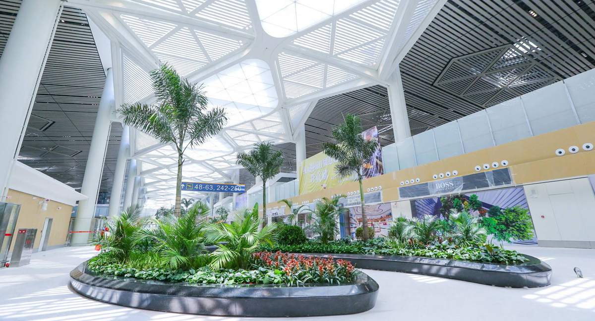 garden, Haikou Meilan Airport Terminal 2, T2 of HAK airport