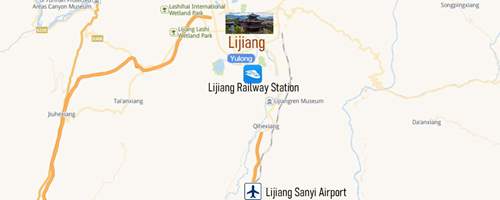 Lijiang Sanyi Airport map, LJG Airport map