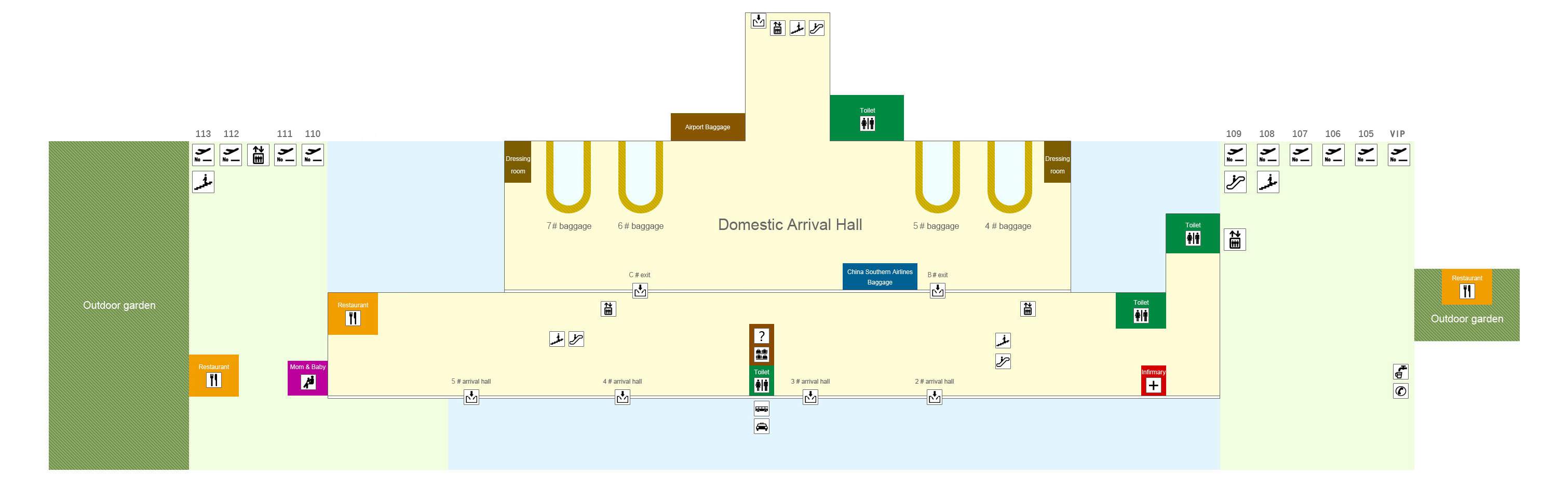 Sanya Phoenix Airport terminal 1 plan, layout Map, SYX airport