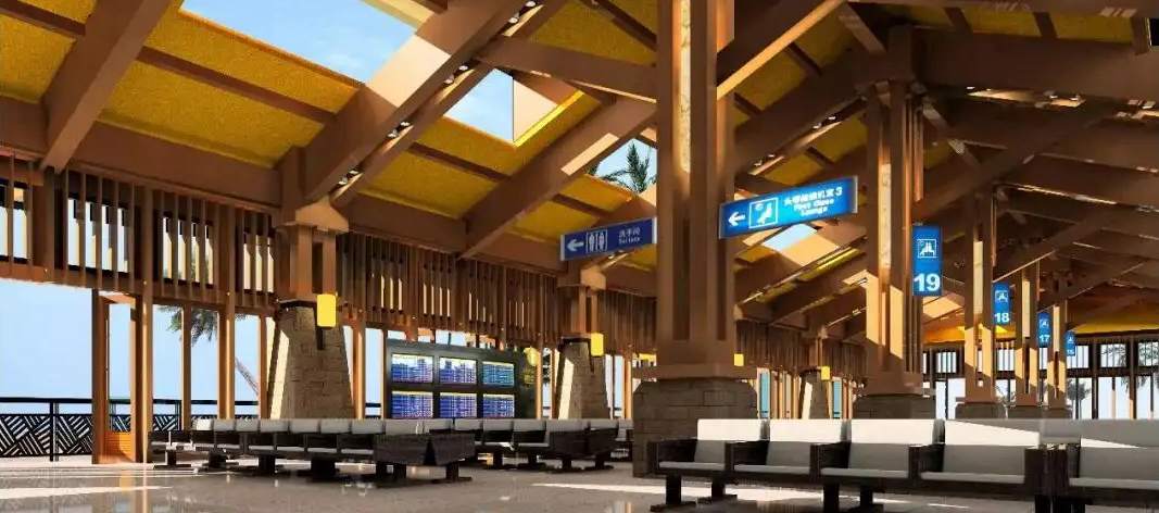 departures hall, Sanya Phoenix Airport Terminal 2, T2 of SYX airport