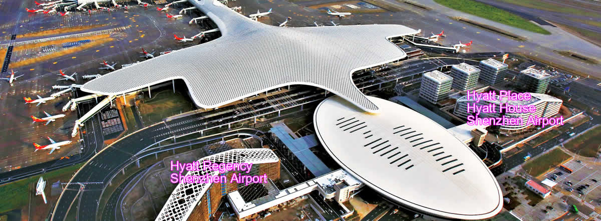 hyatt regency, house, Place map at Shenzhen Baoan Airport, SZX airport