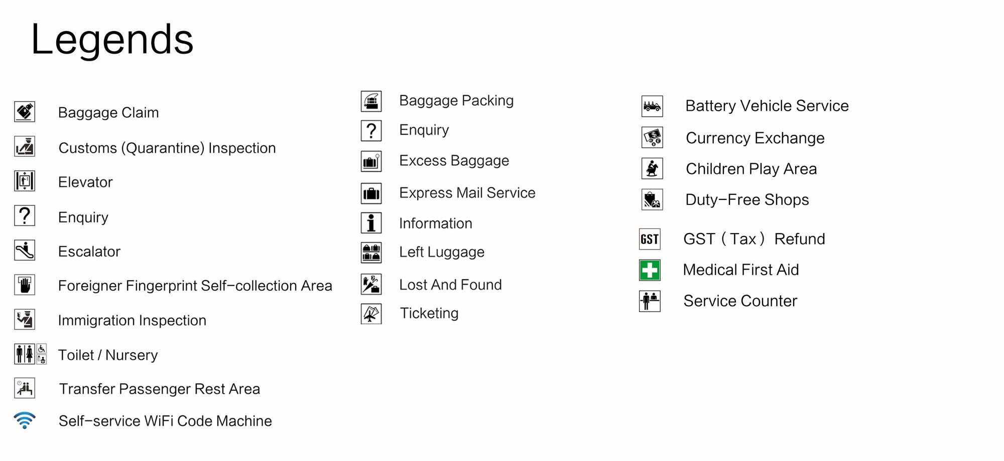 Shenzhen Baoan Airport Terminal 3 Map, plan, layout, T3 of SZX airport