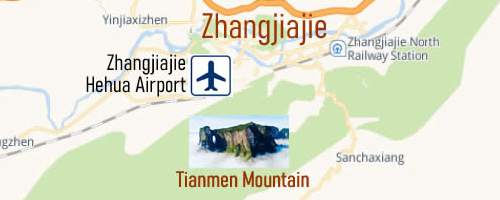 Zhangjiajie Hehua Airport map, DYG Airport map