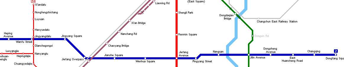 Metro Map of Changchun Railway Station, Changchun Metro Map