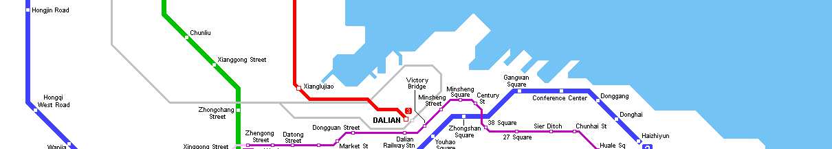 Metro Map of Dalian North Railway Station, Dalian Metro Map