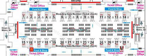 departure hall map of Shanghai Hongqiao Railway station