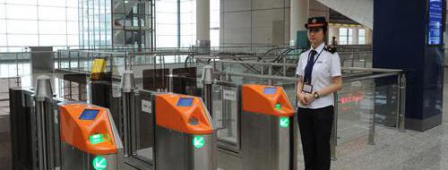 Departures guide at Shanghai Hongqiao Railway station