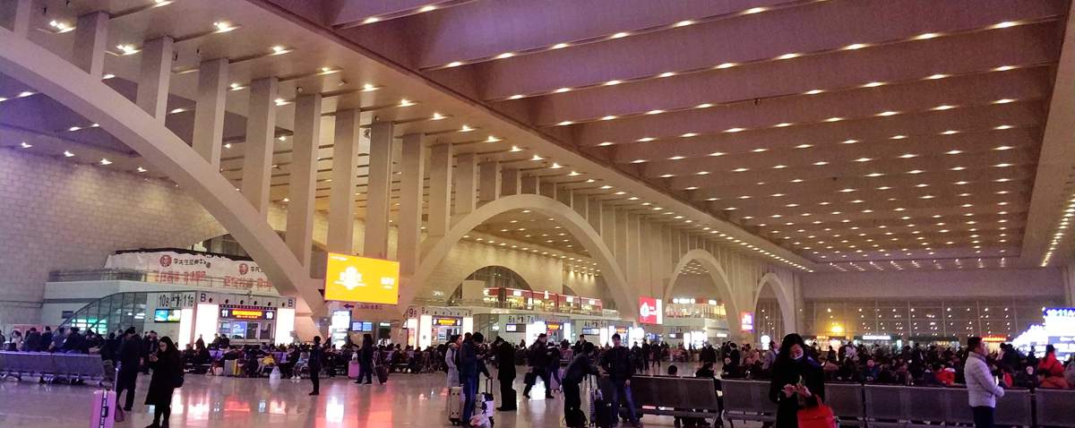 Departures hall at shijiazhuang Railway station